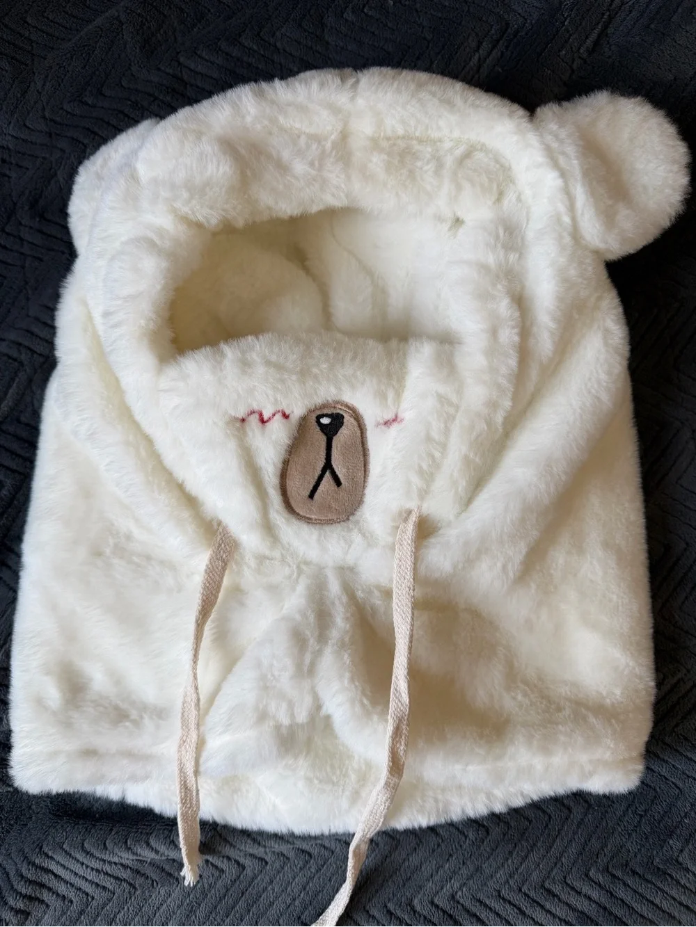Cute Teddy Bear Plush Hoodie with Ears